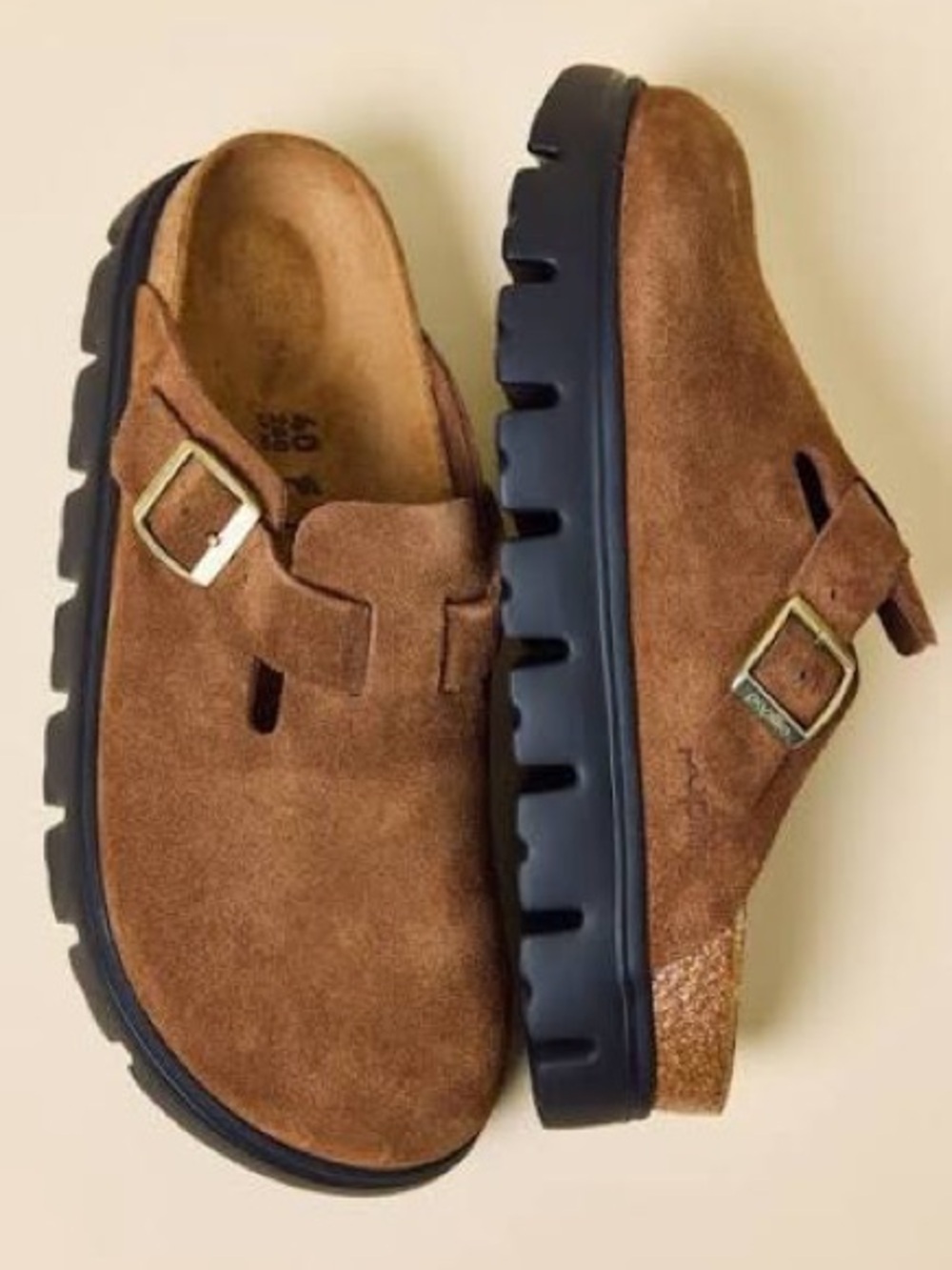 Birkenstock Papillio Chunky Boston Clog Dark Tea Brown Size 10